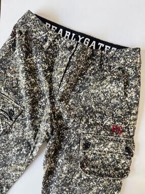 Pearly Gates Golf Pants Womens 0 Cargo Camo Slim Ankle Zip Stretch